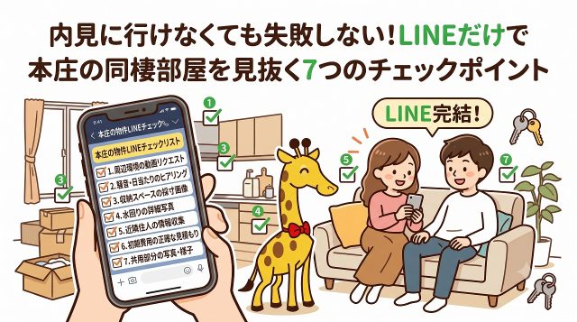 第2回(全3回)内見に行けなくても失敗しない!LINEだけで本庄の同棲部屋を見抜く7つのチェックポイント