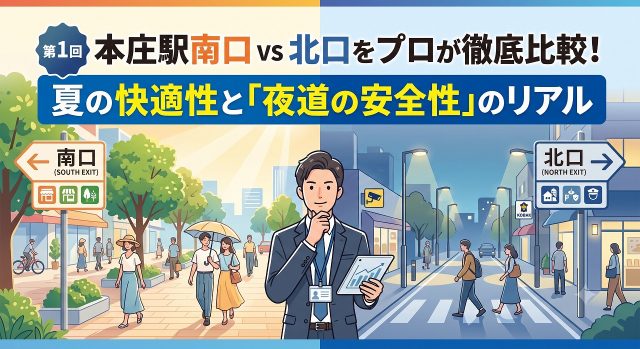 第1回(全4回)本庄駅南口 vs 北口をプロが徹底比較!夏の快適性と「夜道の安全性」のリアル